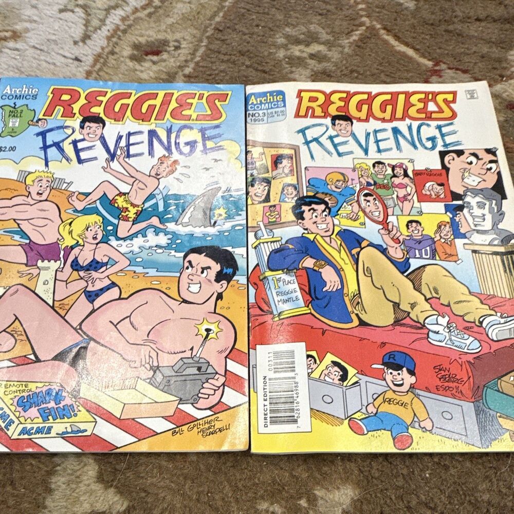 Vintage 1995 Archie Comics Reggie's Revenge #3 – Twin Variant Lot (Newsstand)